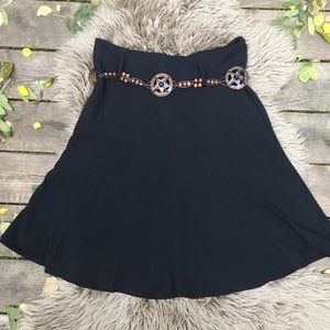 Daniel Laurent vintage black skirt w/belt - 11/12